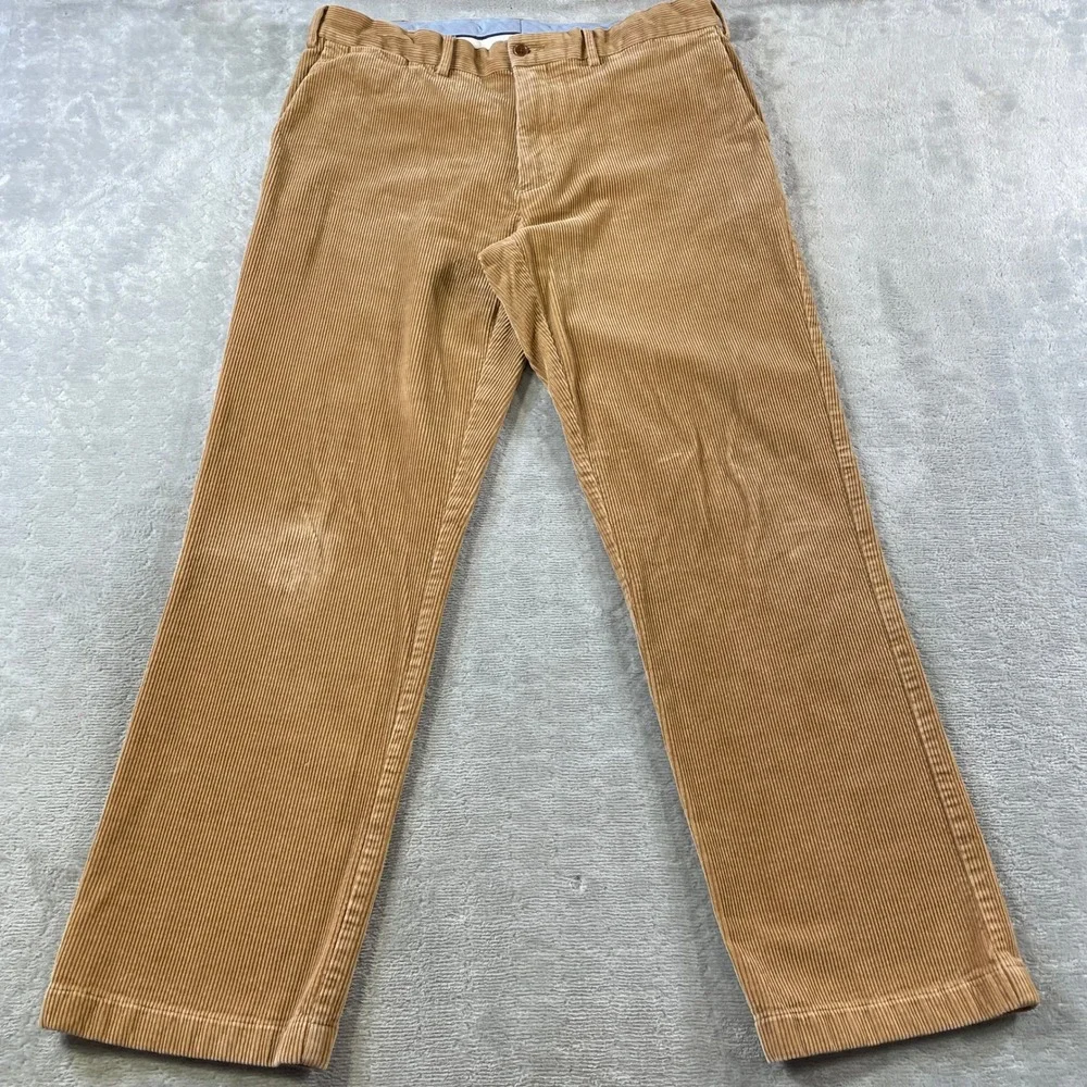 Polo Ralph Lauren Corduroy Pants Mens 36x30 Tan Straight Casual Holiday Preppy